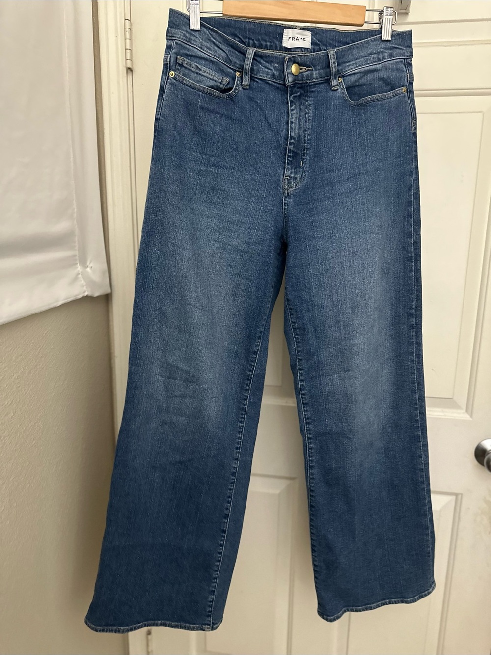 FRAME Le Slim Palazzo High Rise Wide Leg Denim Jeans